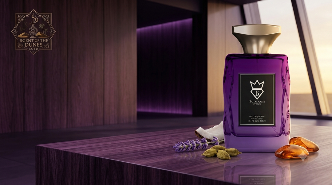 Bujairami Purple Reign in the UK: A Woody Aromatic Fragrance Inspired by Valentino Uomo Born in Roma Purple Melancholia