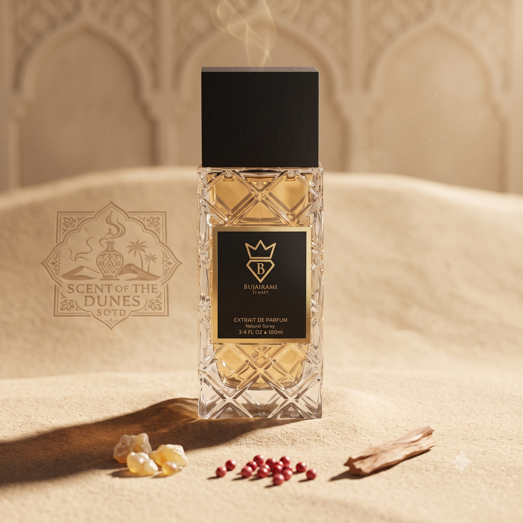 Bujairami Shadow Script Amber Woody Unisex Extrait de Parfum 100ml