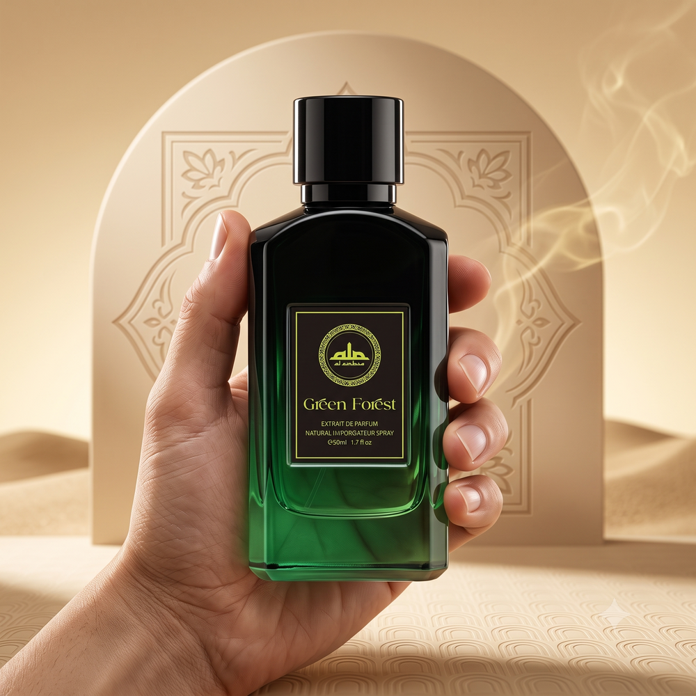 Al Ambra Green Forest fragrance notes grapefruit ginger vetiver patchouli UK