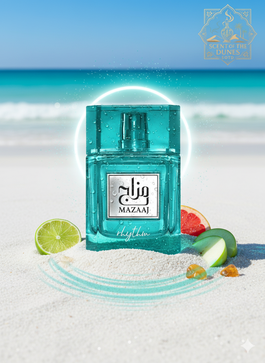 Mazaaj Rhythm by Zimaya – Fresh Citrus Amber Unisex Perfume 100ml