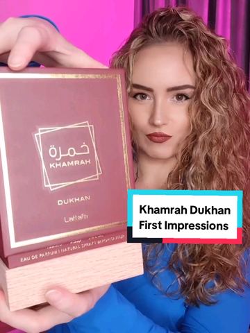 First Impressions on the new Lattafa Khamrah Dukhan #perfumetok #fragrance #perfumetiktok    #fragranceformen #cologne #Curlyfragrance