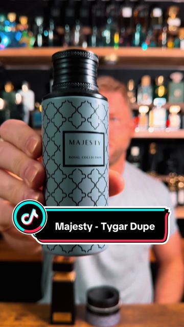 Majesty - Maison Asrar A sneaky close dupe of Tygar, over 95% similar in the dry down. Is it worth your money? Yes. Yes it is.  #fragrance #cologne #fragrancetiktok #maisonasrar